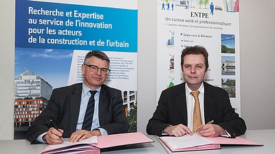 Signature de partenariat entre l'ENTPE et le CSTB