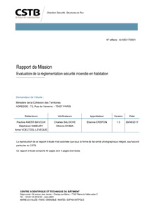 Rapport de mission - Évaluation de la réglementation sécurité incendie en habitation