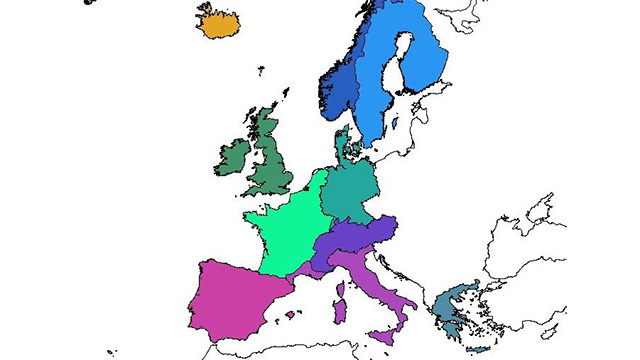 Carte européenne charges de neige